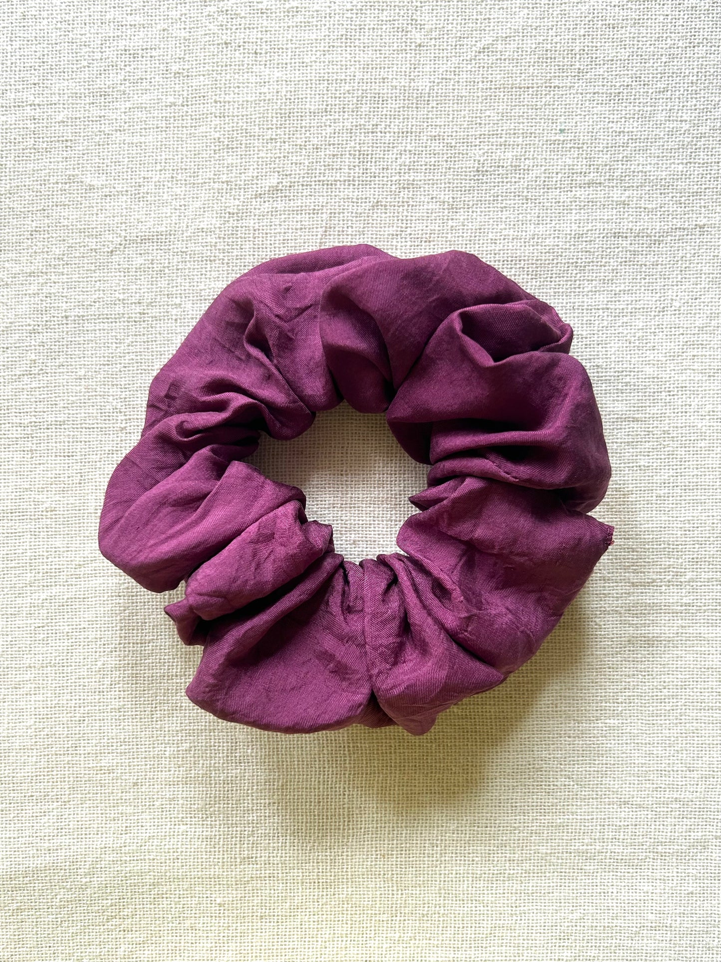 Aubergine Silk Scrunchie