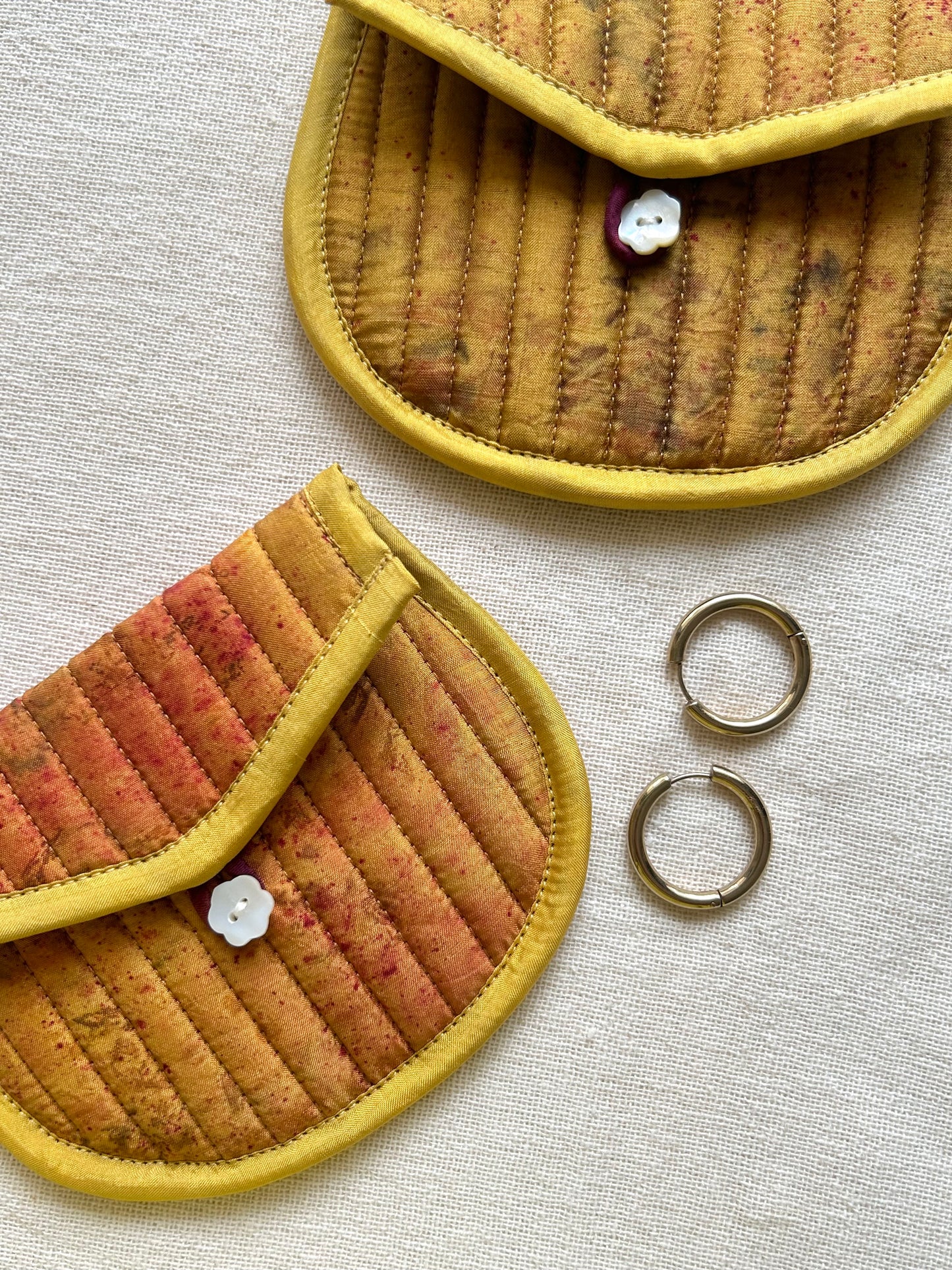 Sunveil Silk Quilted Trinket Pouch