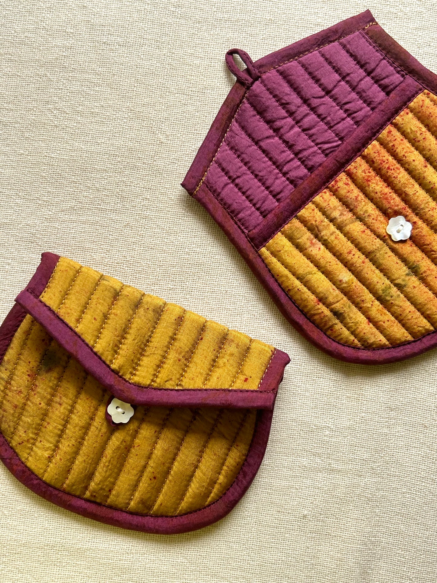 Wildbloom Silk Quilted Trinket Pouch