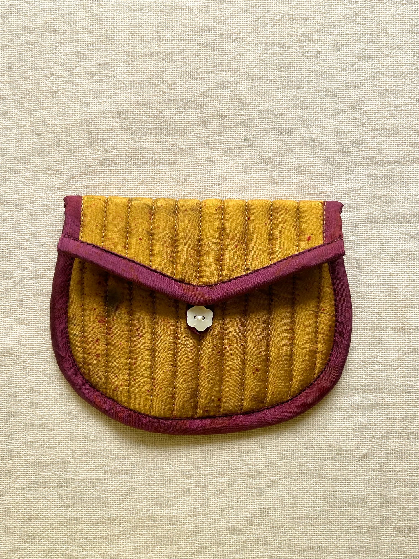 Wildbloom Silk Quilted Trinket Pouch