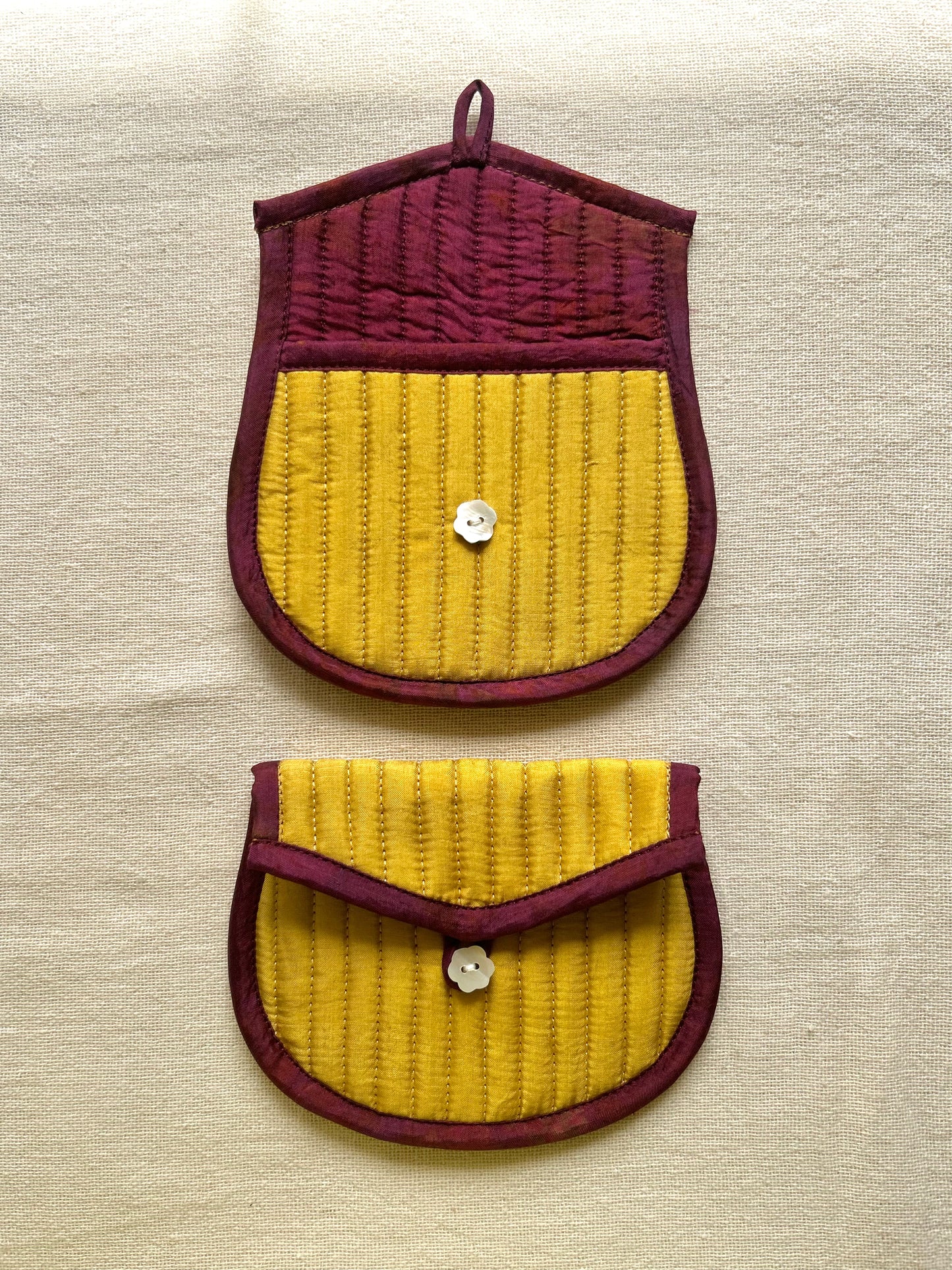 Grove Silk Quilted Trinket Pouch