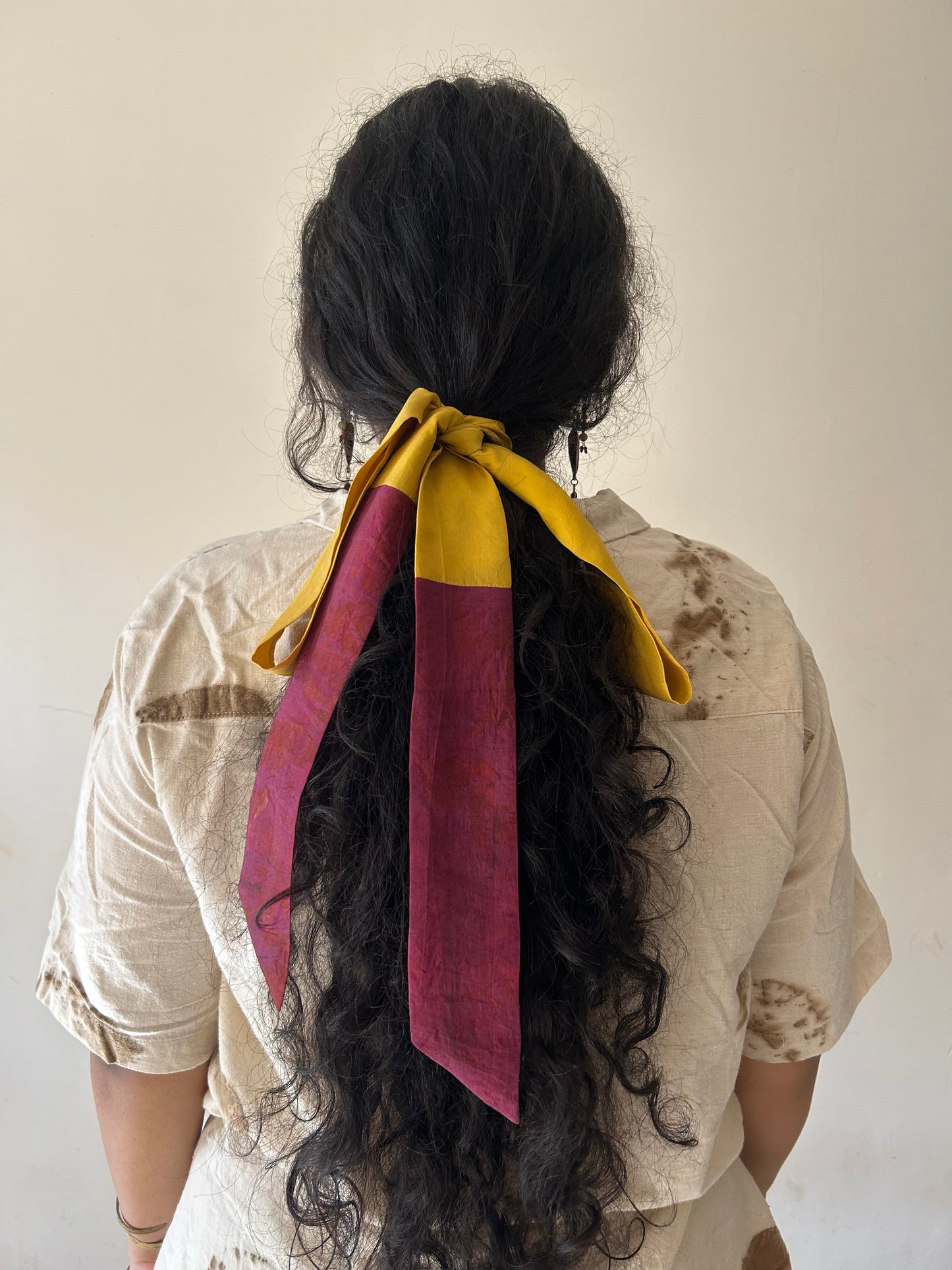Sagegold Silk Hair Ribbon