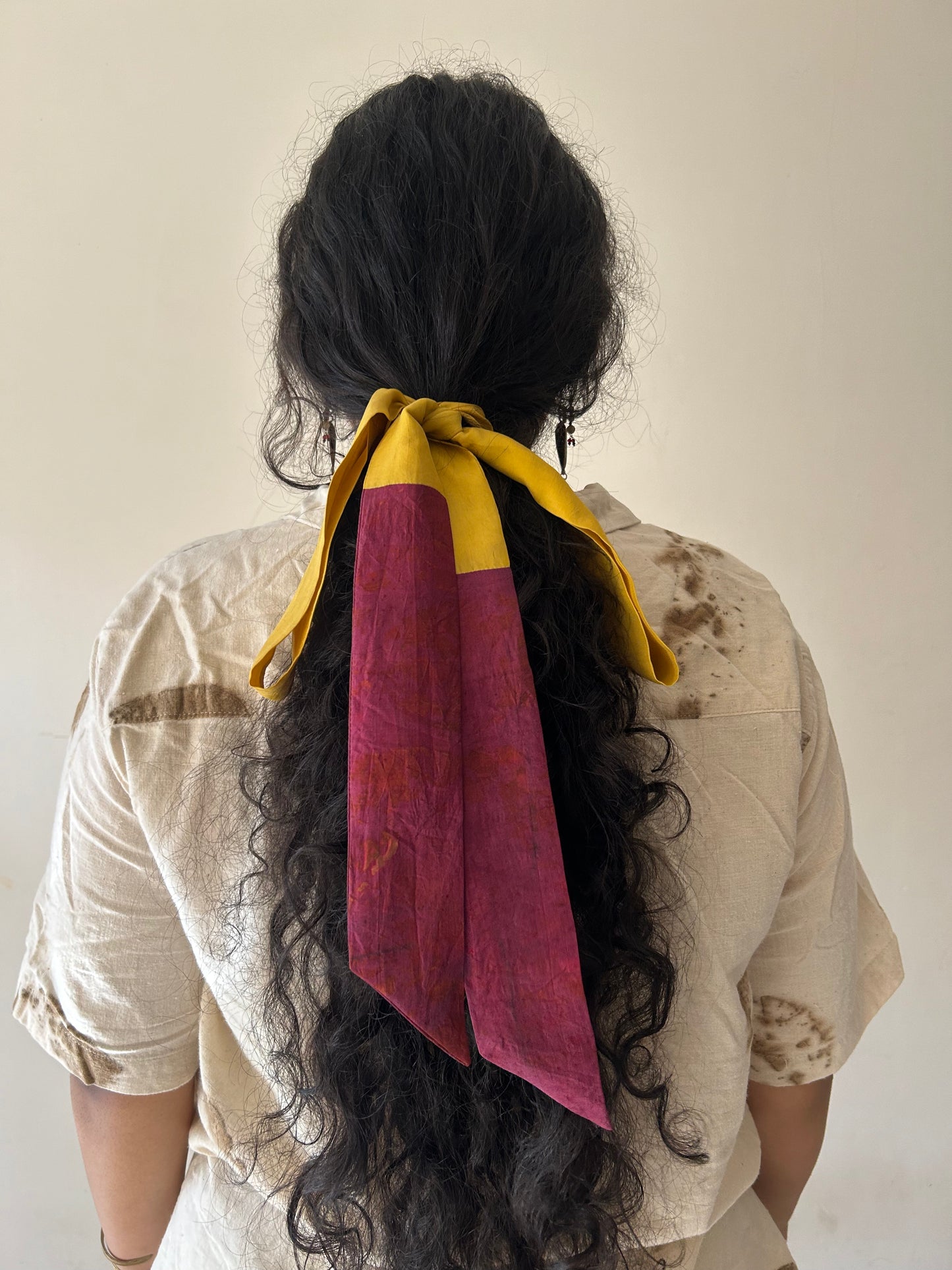 Sagegold Silk Hair Ribbon