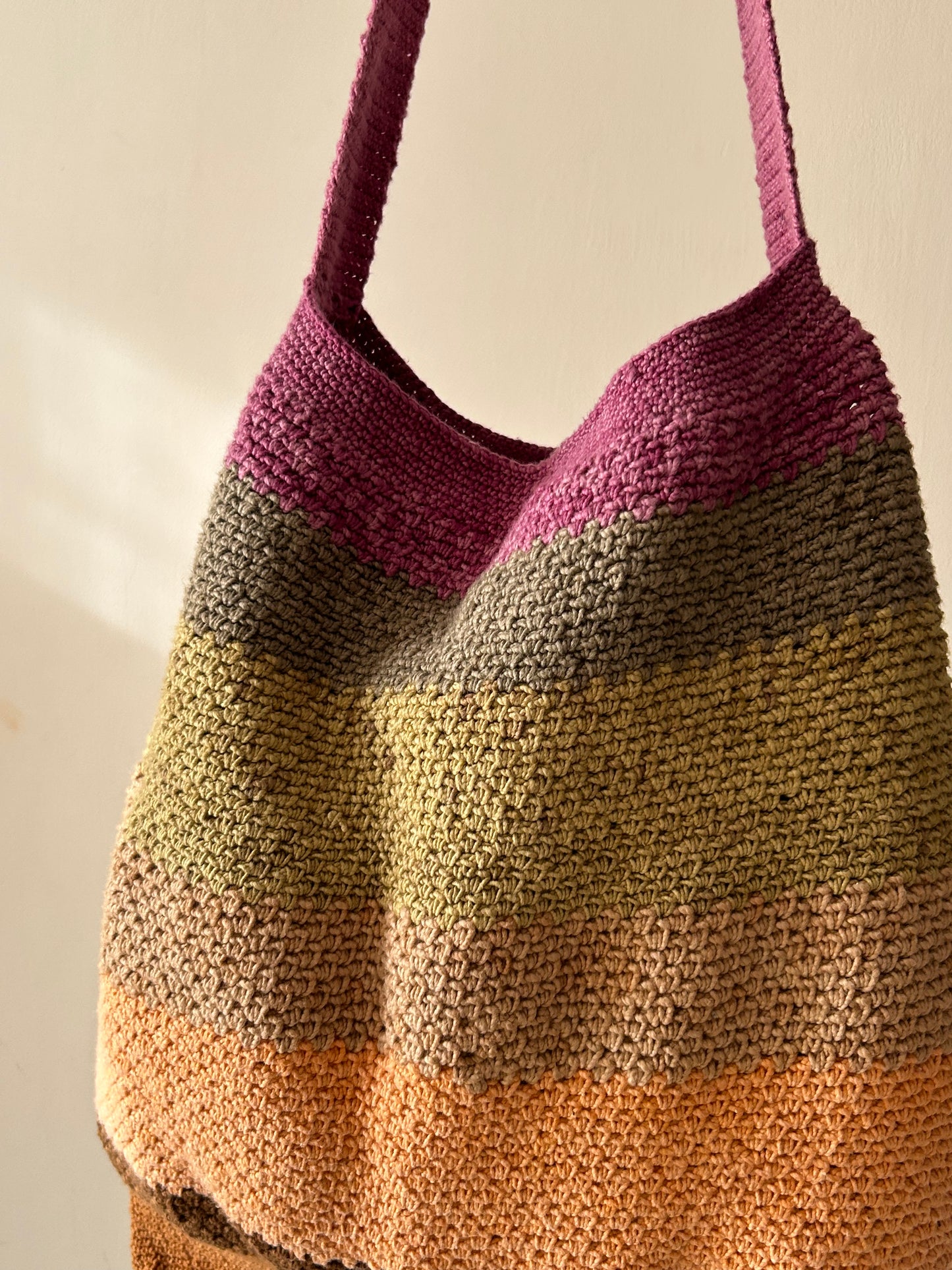Banded Crochet Bag
