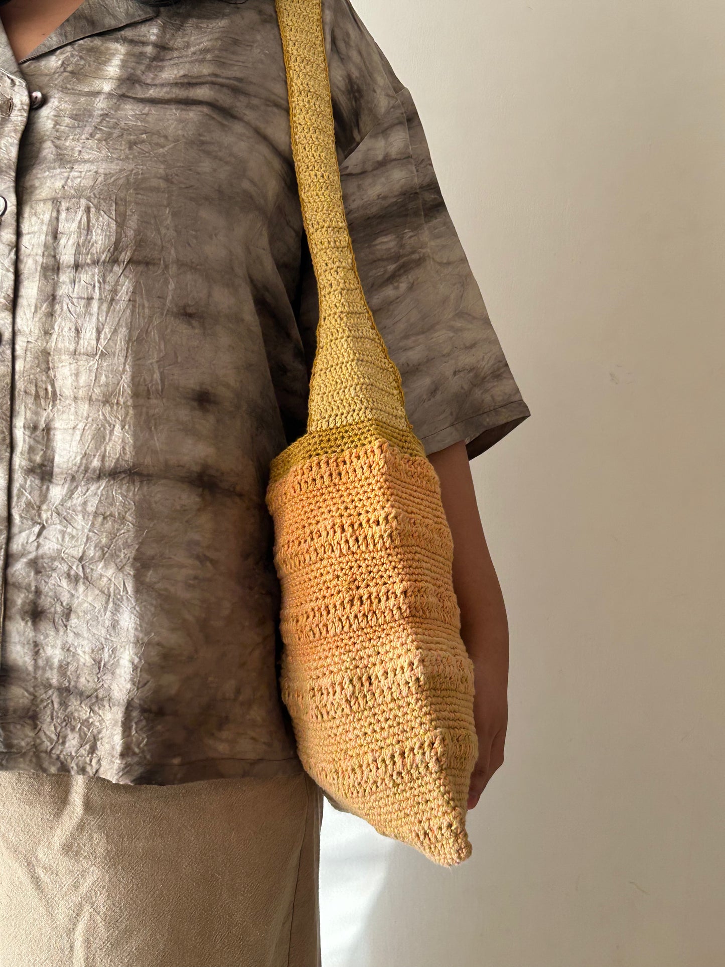 Orange Blossom Crochet Bag