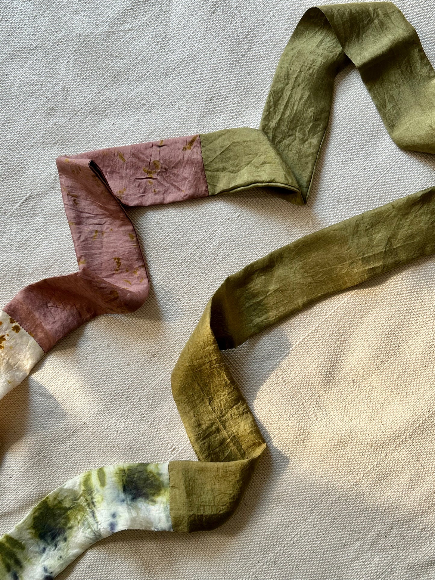 Green Meadow Silk Hair Ribbon