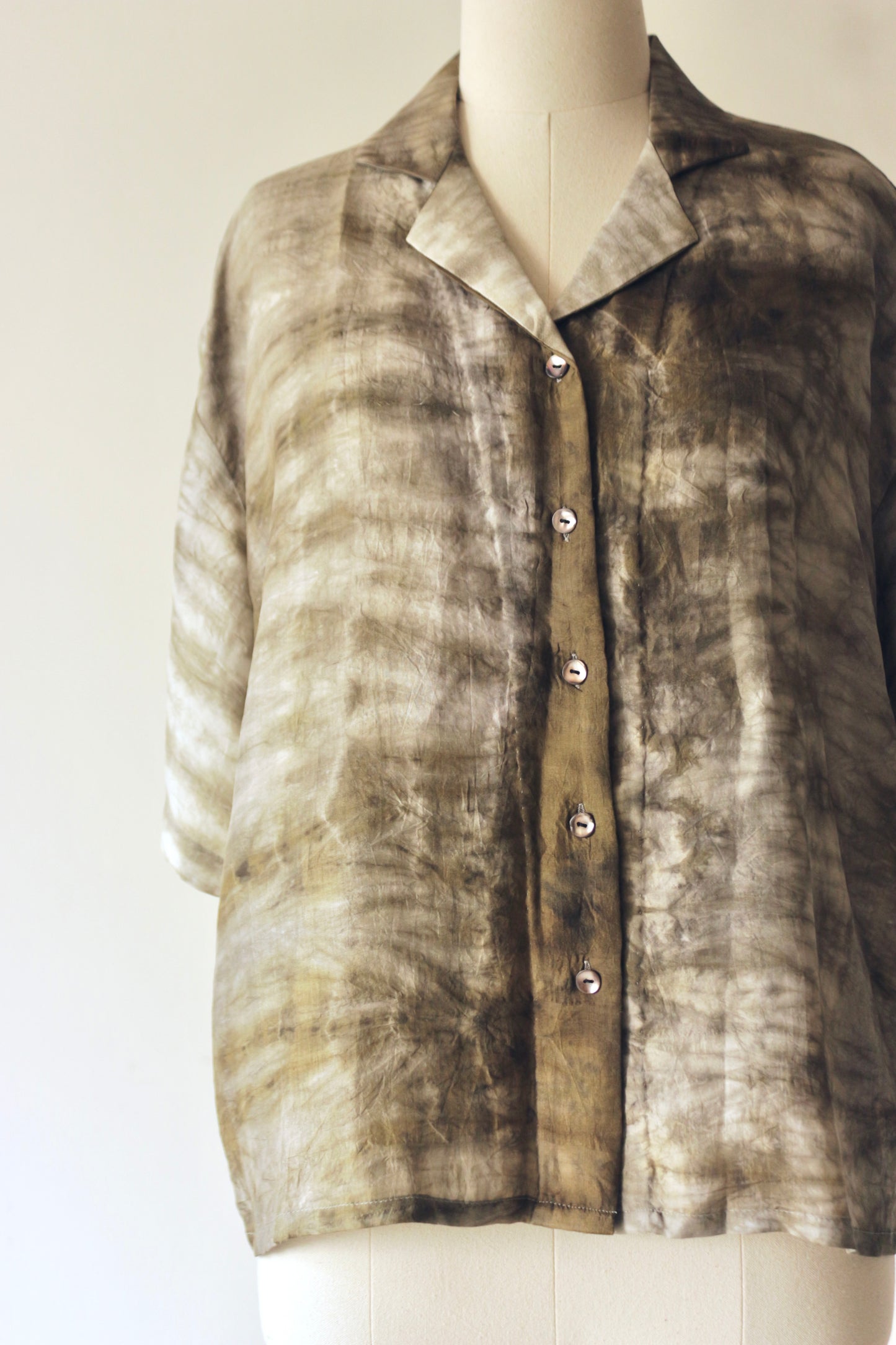 Olive Mulberry Silk Shirt