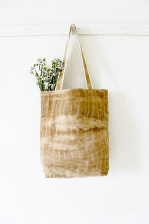 Naturally dyed canvas tote bag