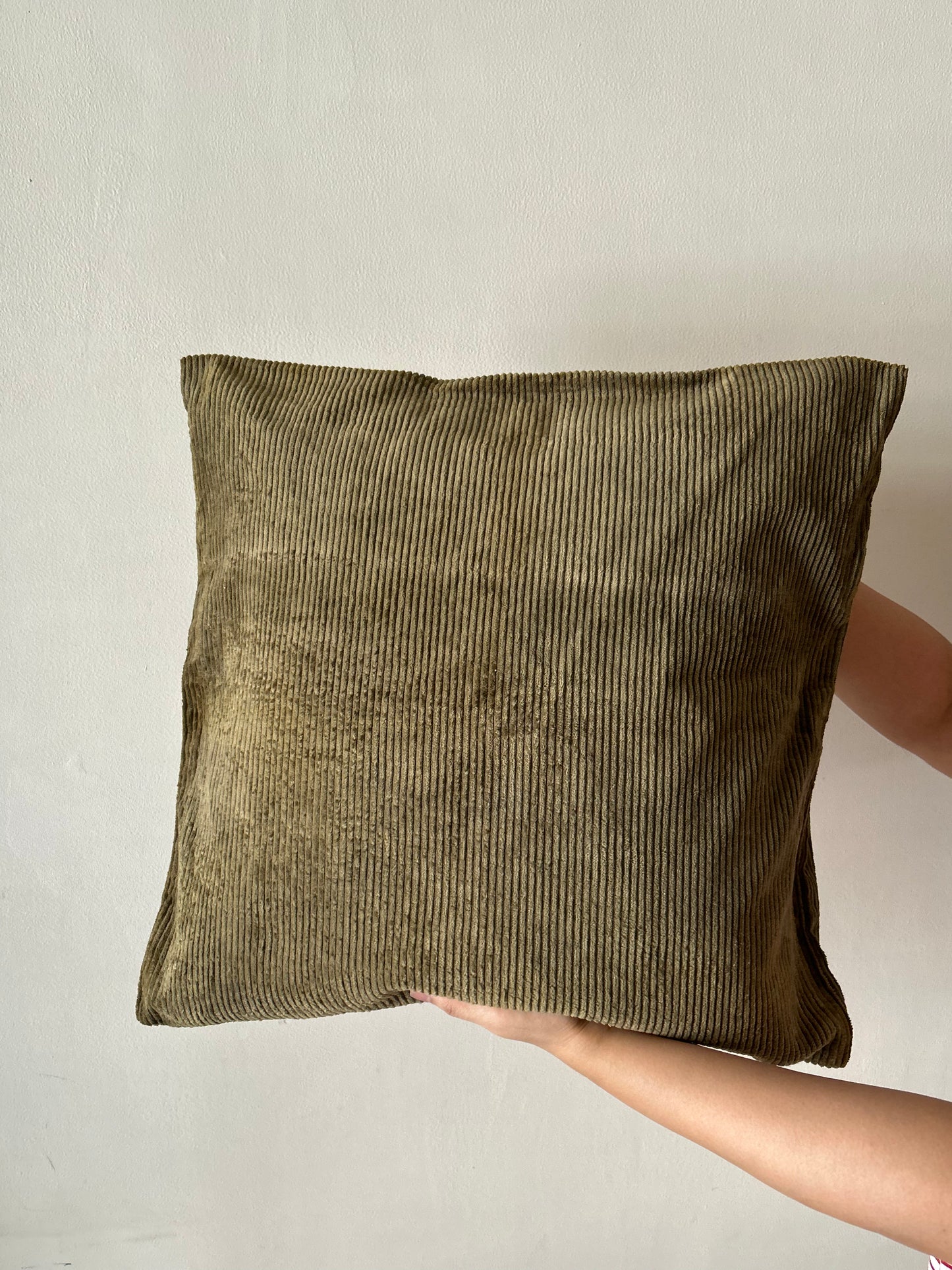 Corduroy Cushion Cover - Olive Green