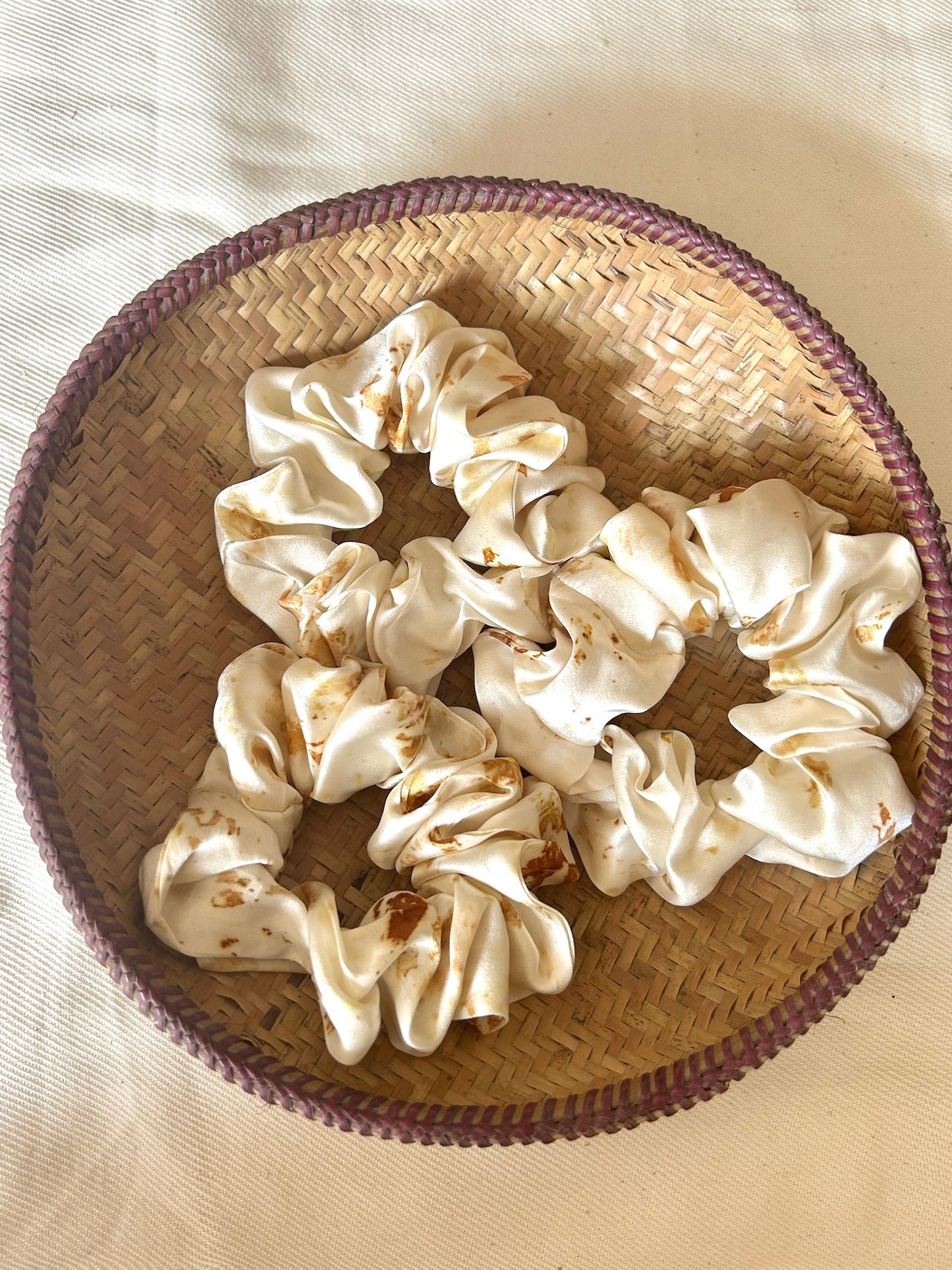 Sunfleck Silk Scrunchie