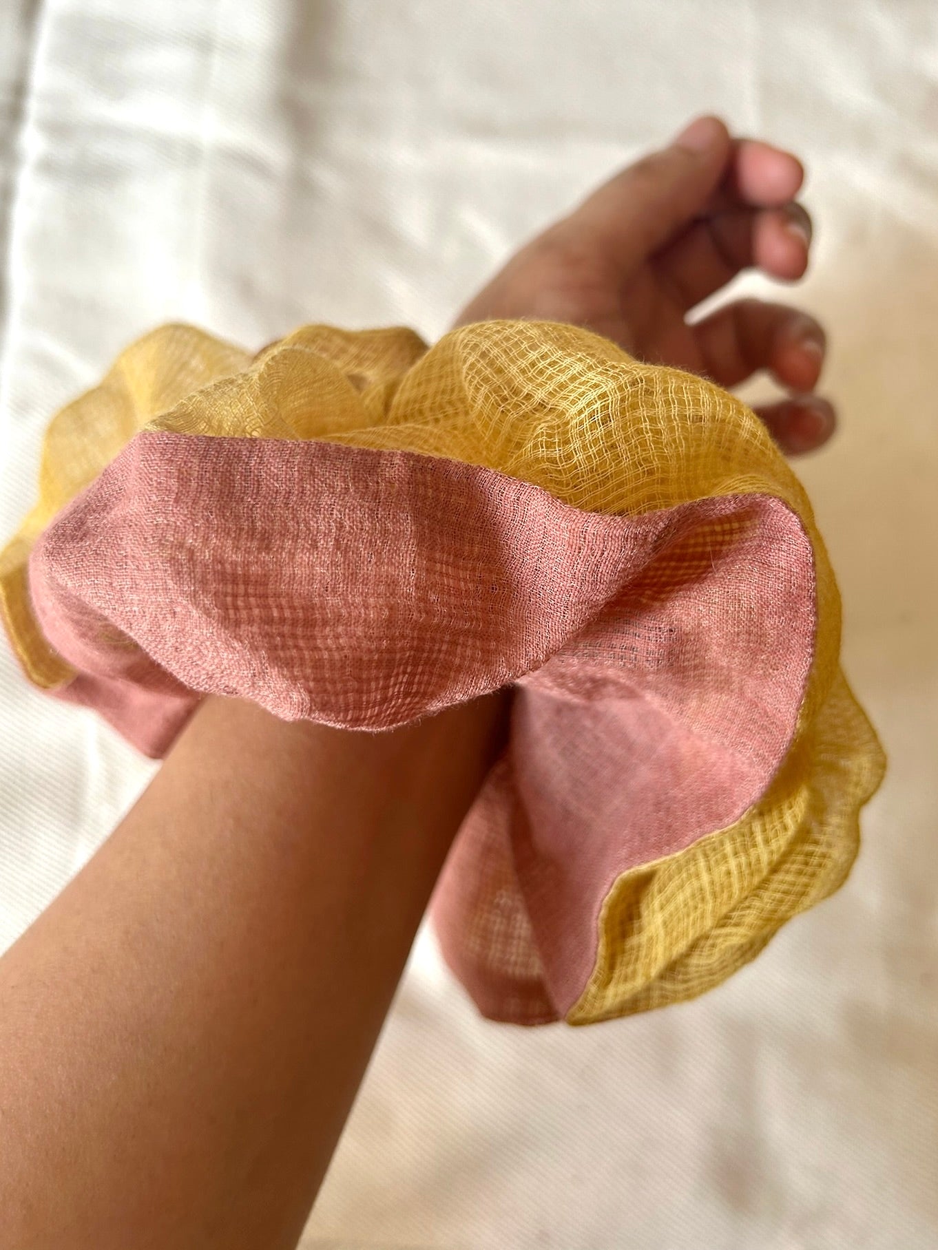 Oversized Sundown Cotton Scrunchie
