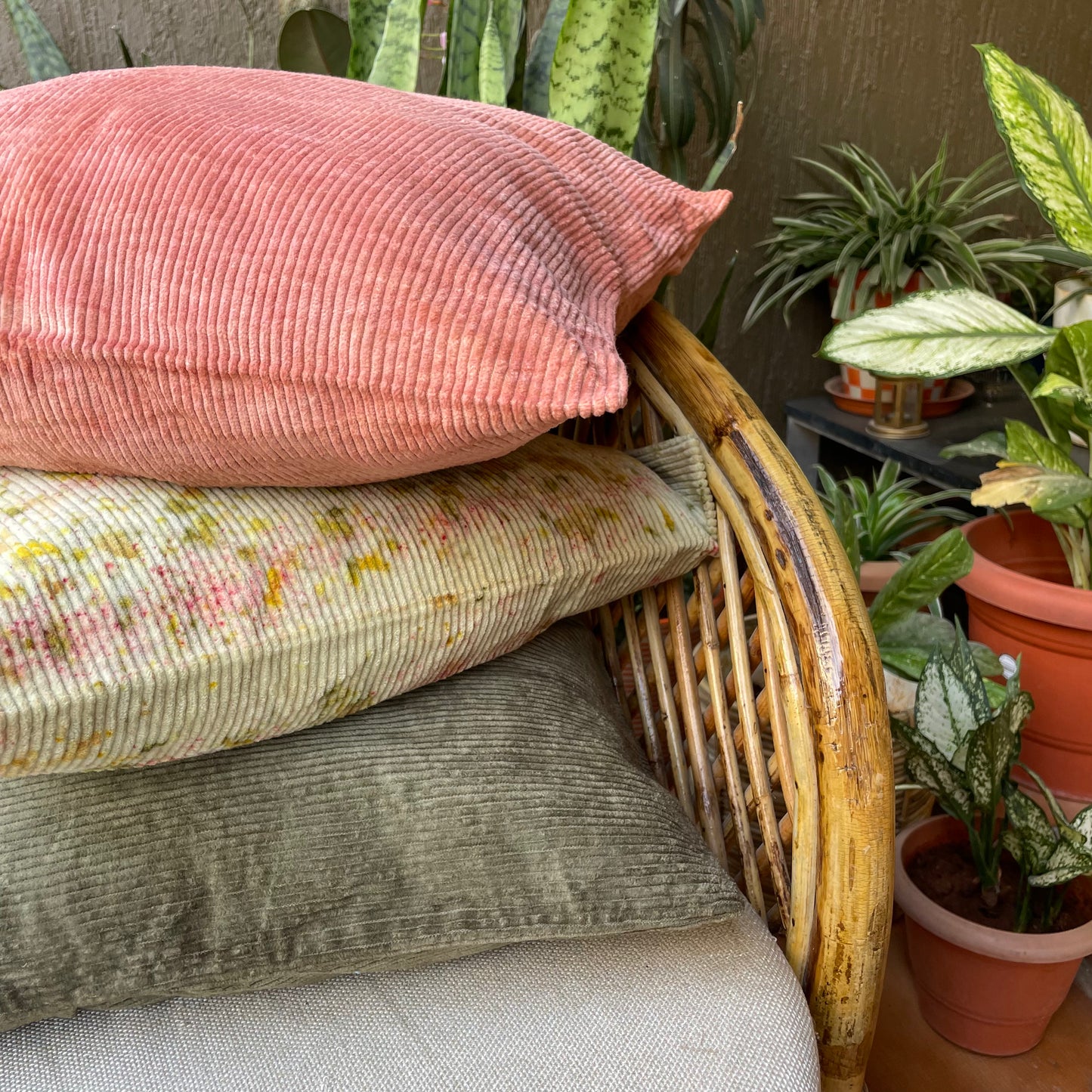 Corduroy Cushion Cover - Madder Pink