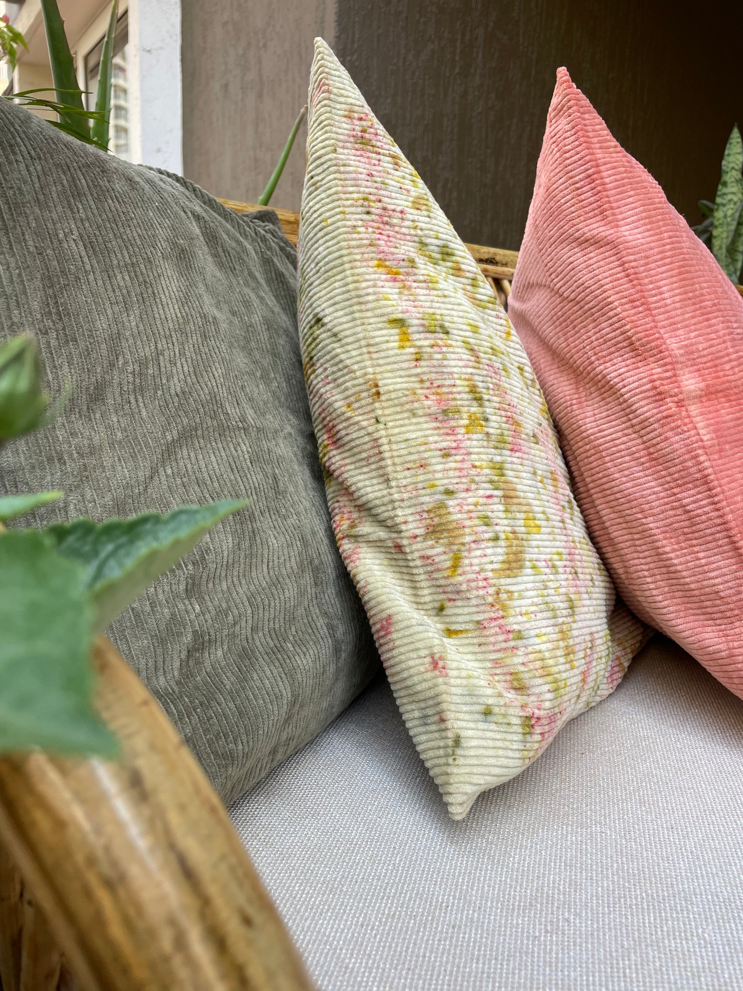 Corduroy Cushion Cover - Madder Pink