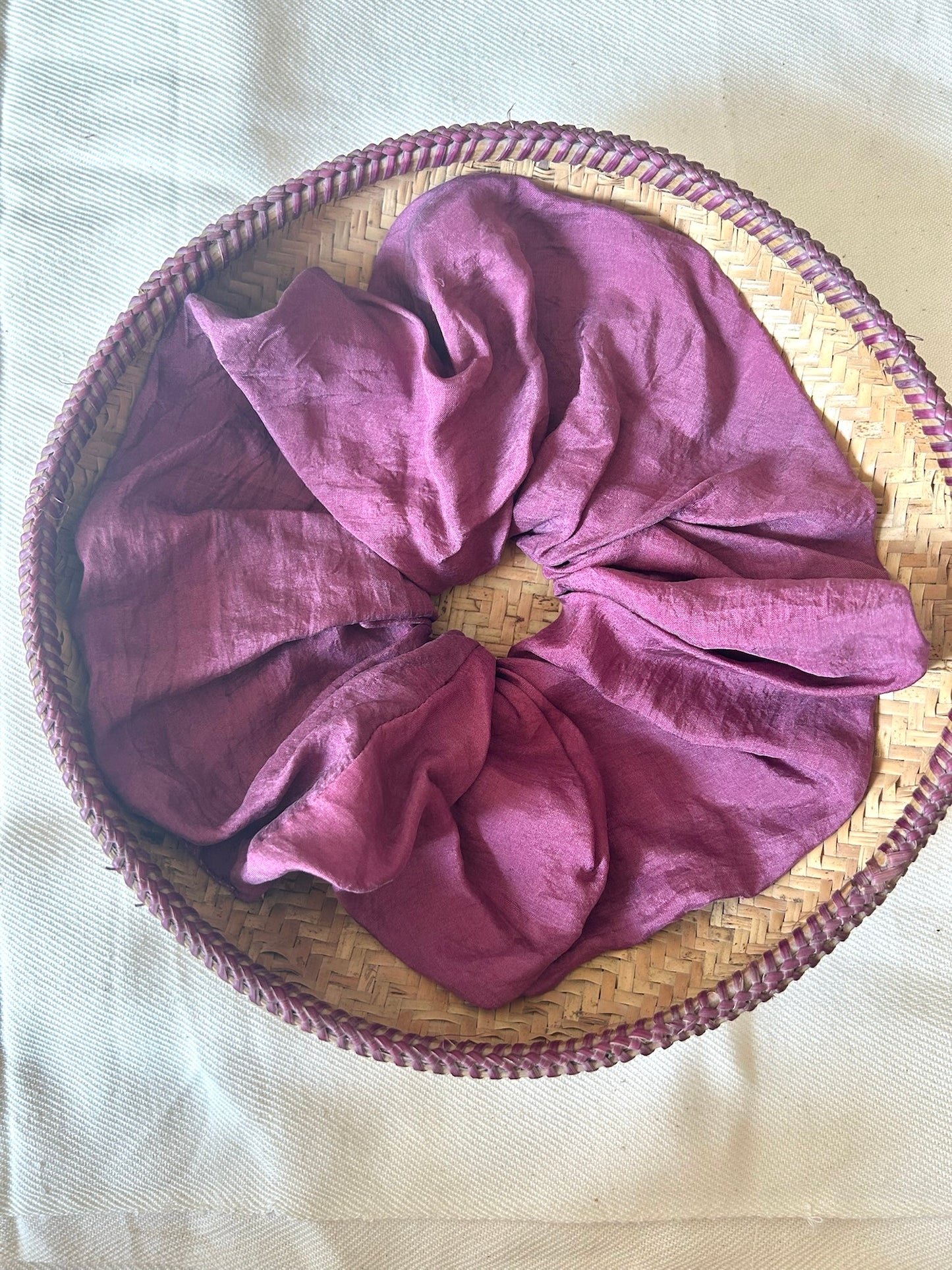 Oversized Ashwood Silk Scrunchie
