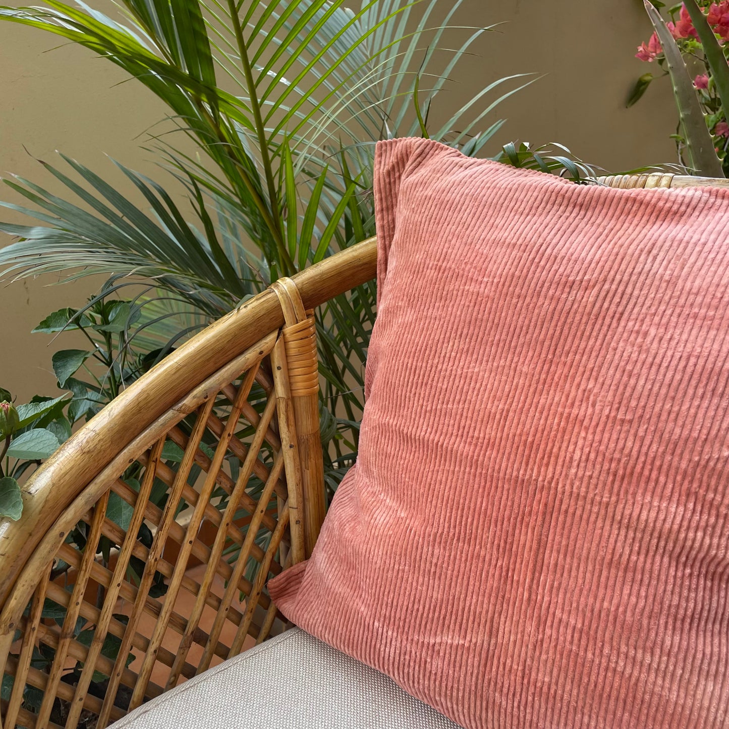 Corduroy Cushion Cover - Madder Pink