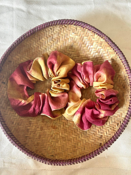 Amber Silk Scrunchie