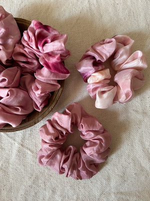 Blush Pink Silk Scrunchie