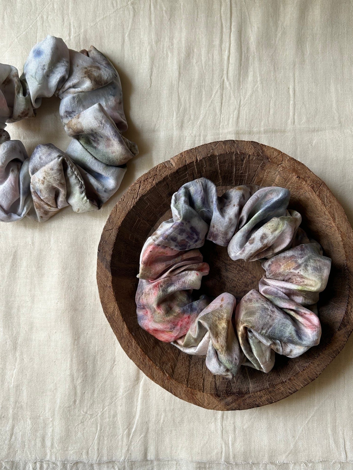 Floral Silk Scrunchie