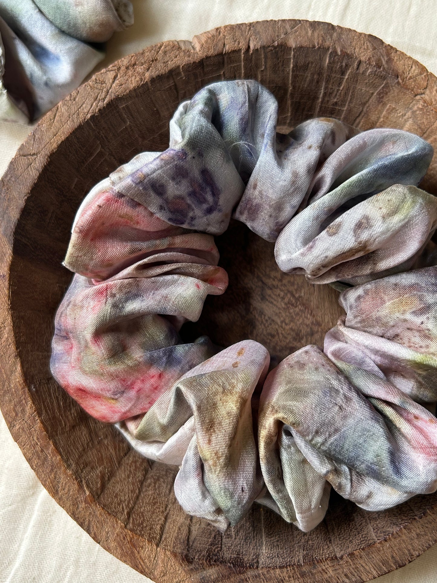 Floral Silk Scrunchie