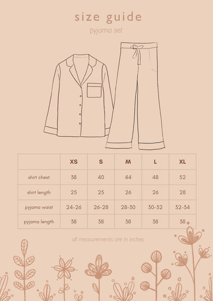 Handwoven Mulberry Silk Pyjama Set - Custom Made
