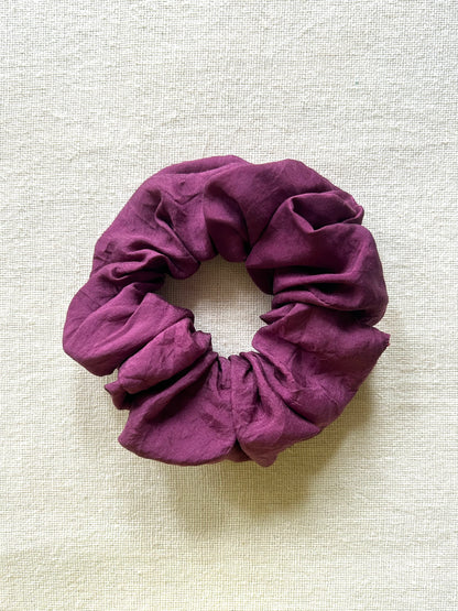Aubergine Silk Scrunchie
