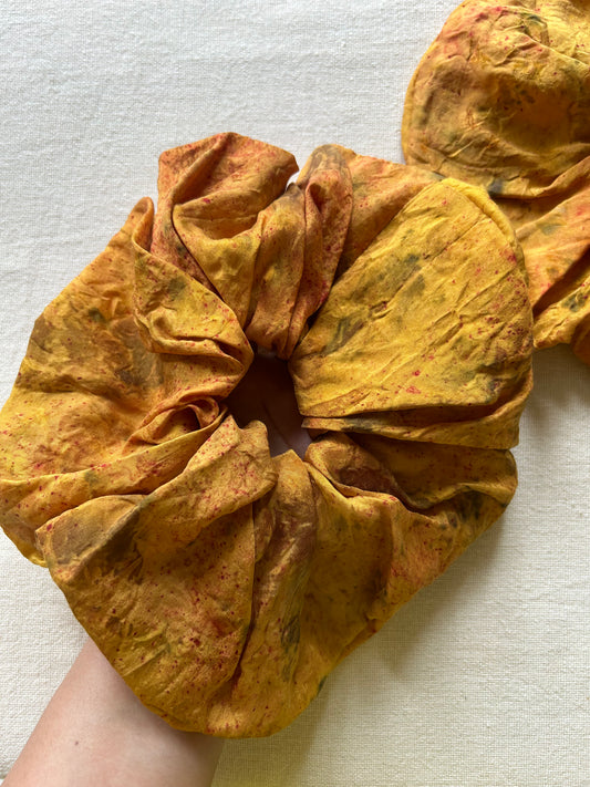 Oversized Meadow Silk Scrunchie