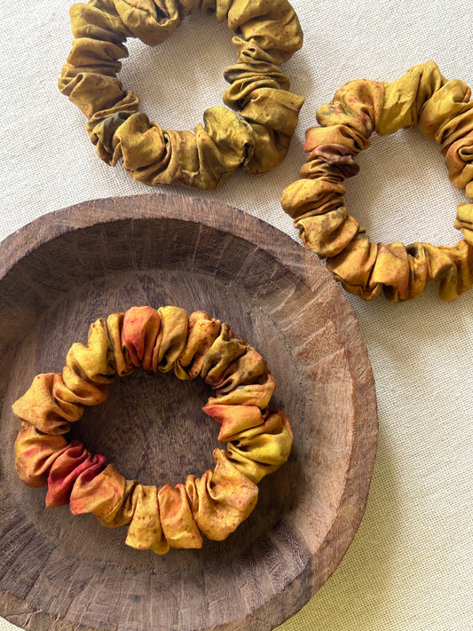 Small Meadow Silk Scrunchie