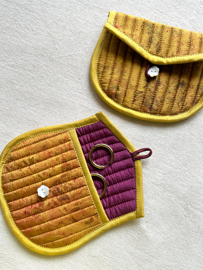 Sunveil Silk Quilted Trinket Pouch