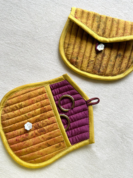Sunveil Silk Quilted Trinket Pouch