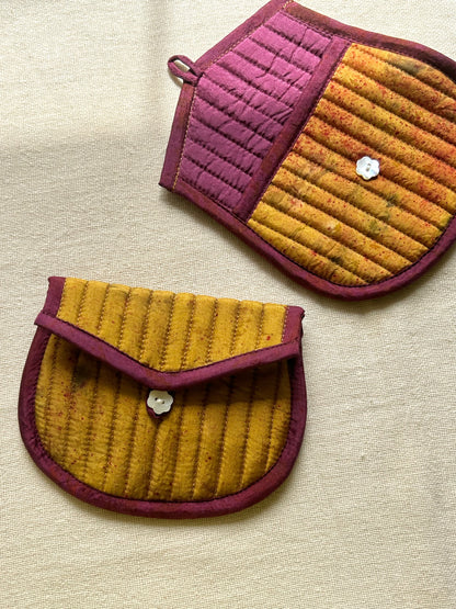 Wildbloom Silk Quilted Trinket Pouch