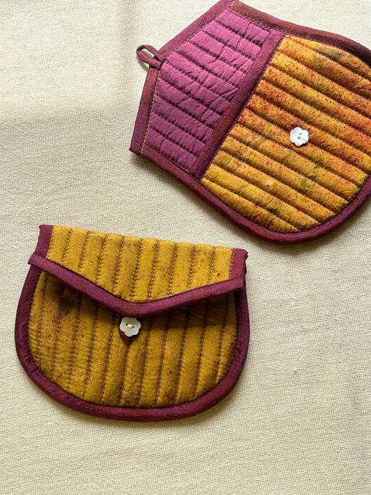 Wildbloom Silk Quilted Trinket Pouch