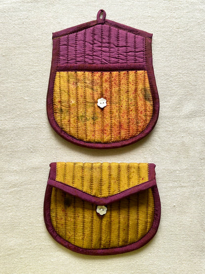 Wildbloom Silk Quilted Trinket Pouch