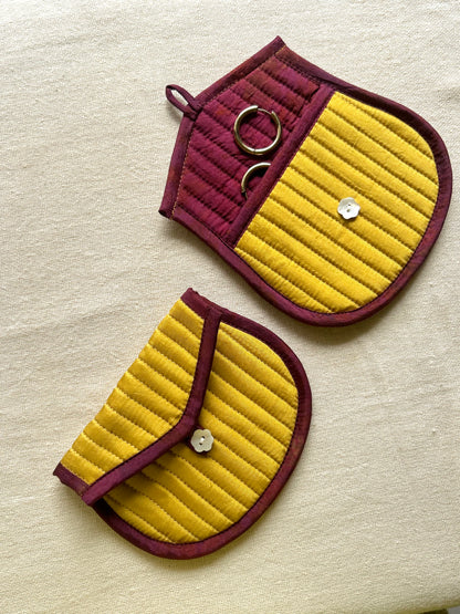 Grove Silk Quilted Trinket Pouch