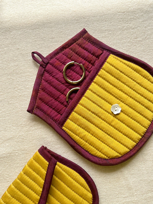 Grove Silk Quilted Trinket Pouch