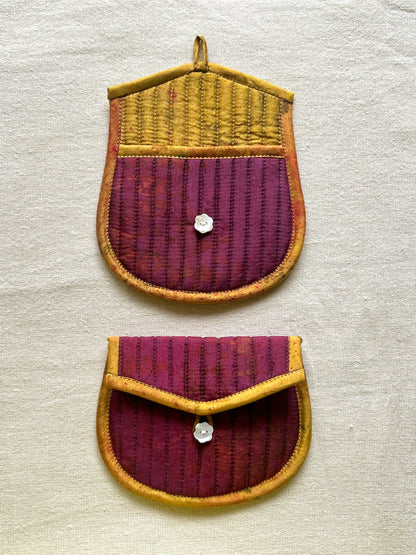 Wisteria Silk Quilted Trinket Pouch