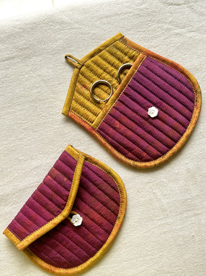 Wisteria Silk Quilted Trinket Pouch