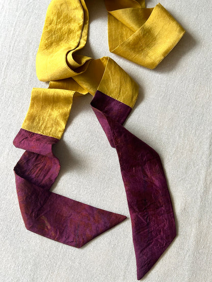 Sagegold Silk Hair Ribbon