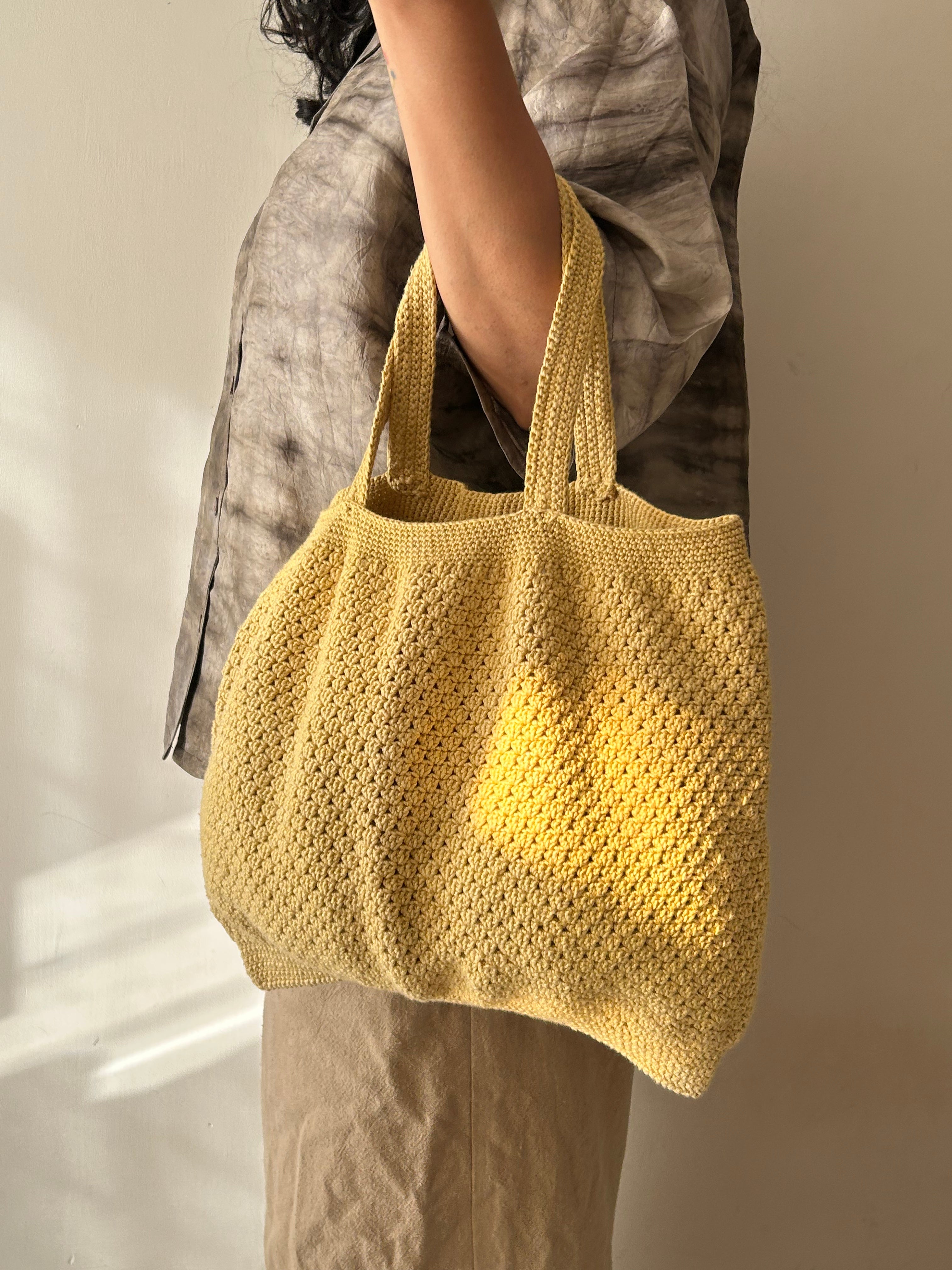 Sunflower Yellow Crochet Bag