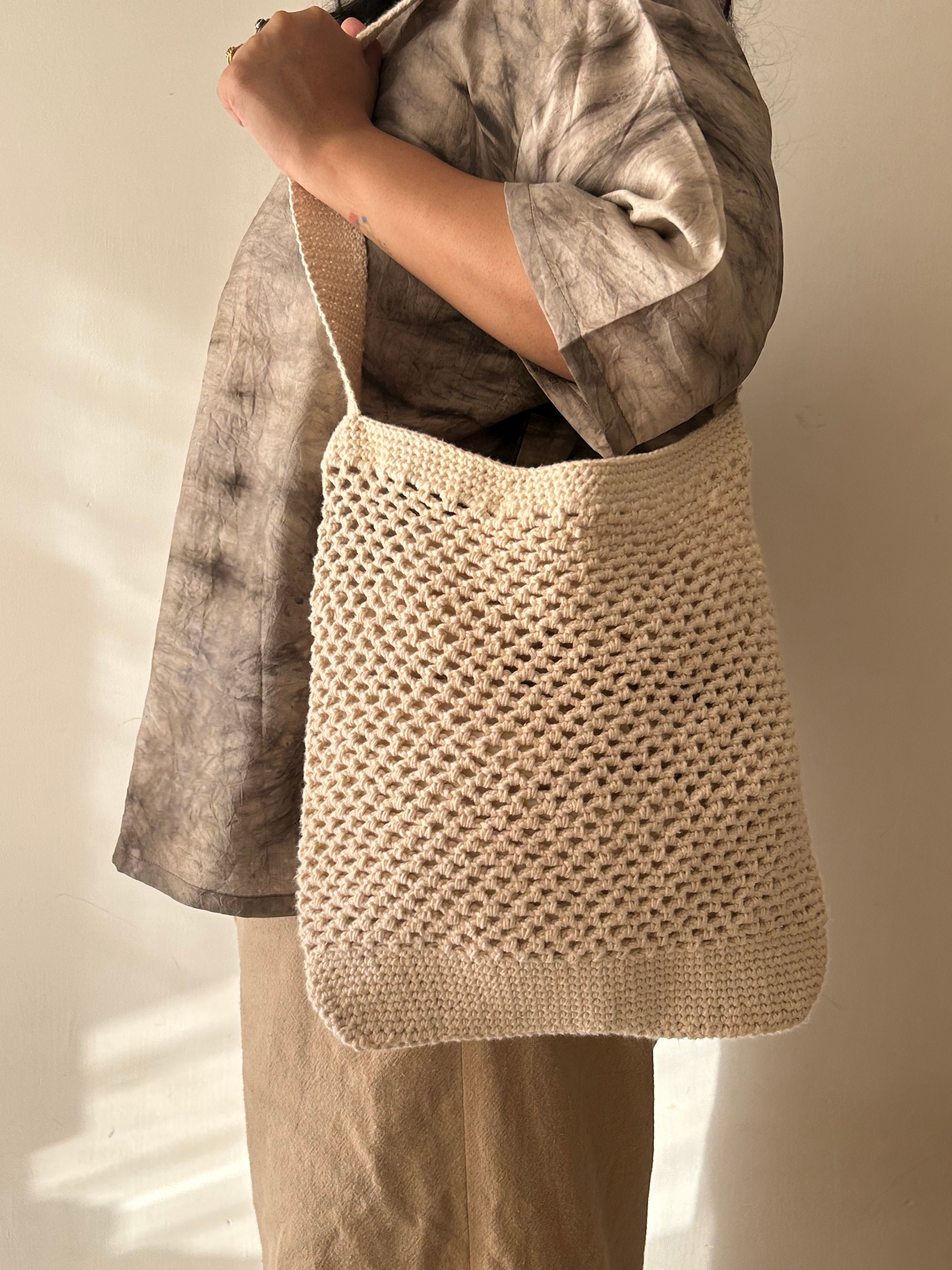 White Market Crochet Bag