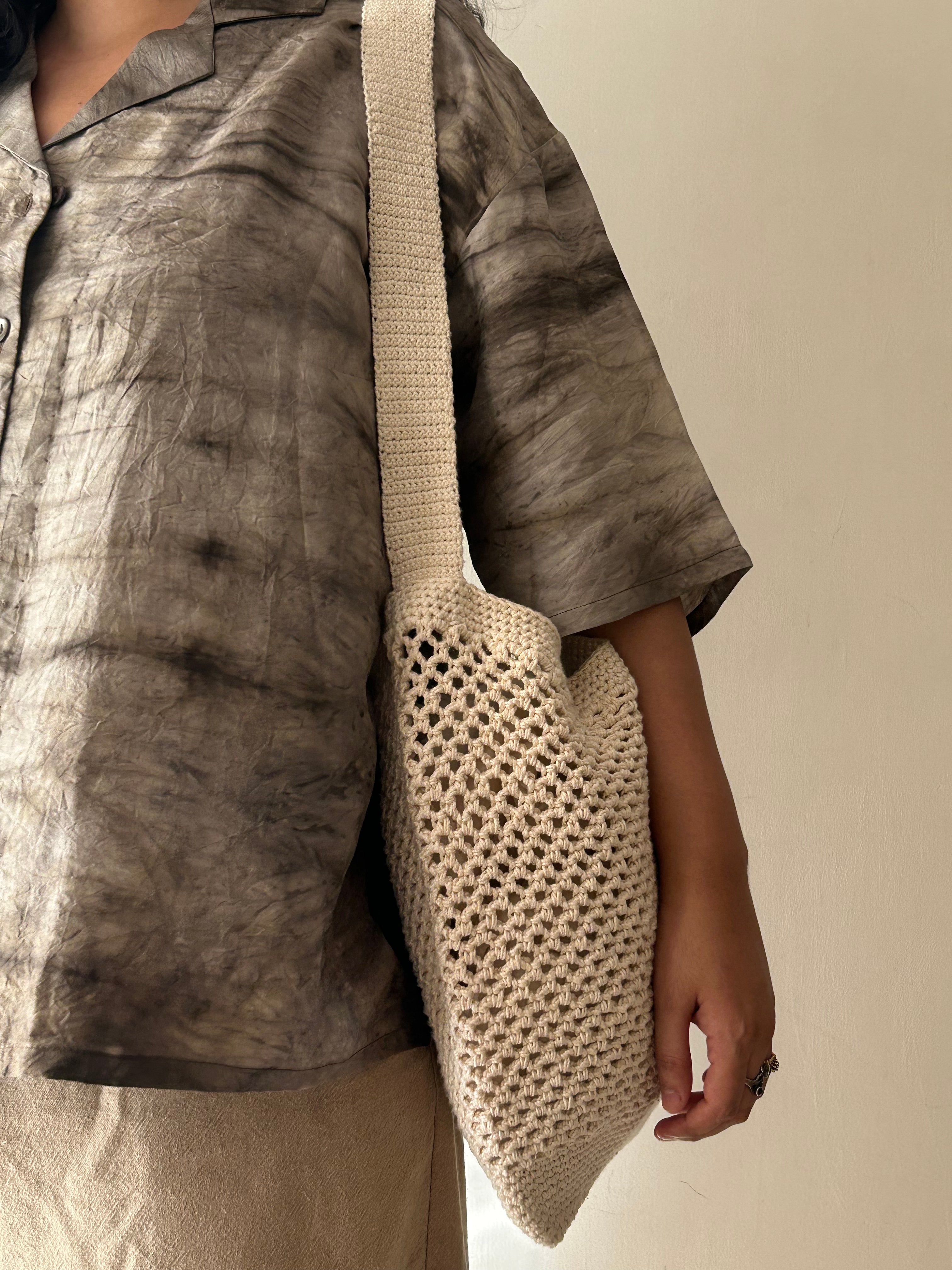 White Market Crochet Bag