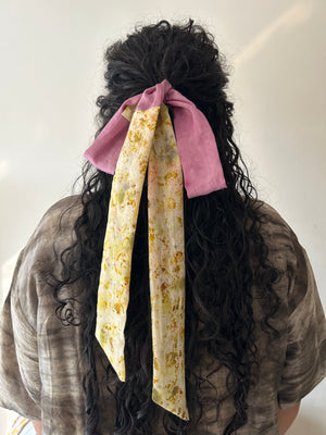 Floral Silk Hair Ribbon