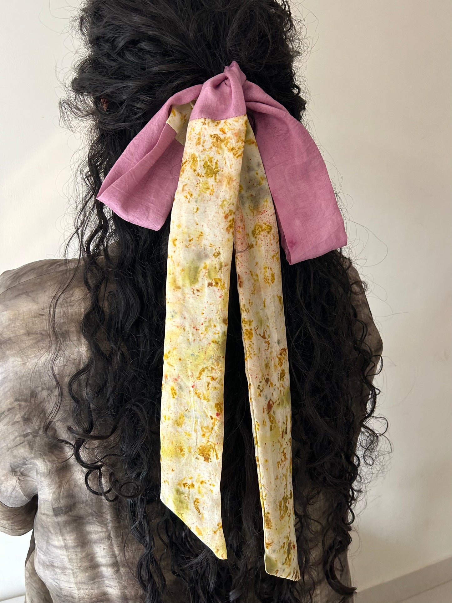 Floral Silk Hair Ribbon