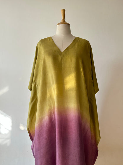 Iris Handwoven Mulberry Silk Kaftan