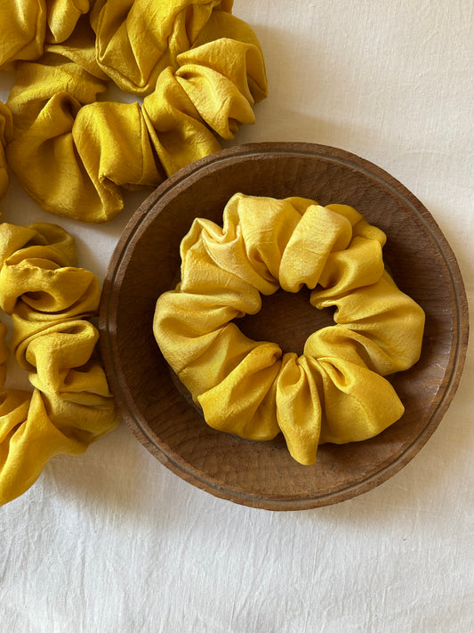 Marigold Silk Scrunchie