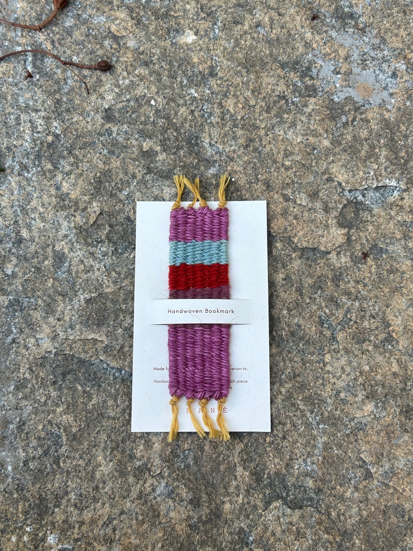 Plum Handwoven Bookmark