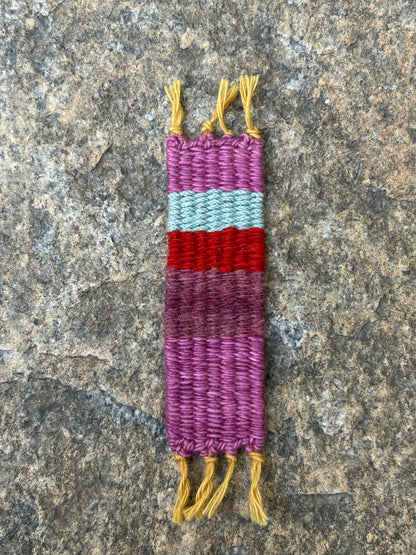 Plum Handwoven Bookmark