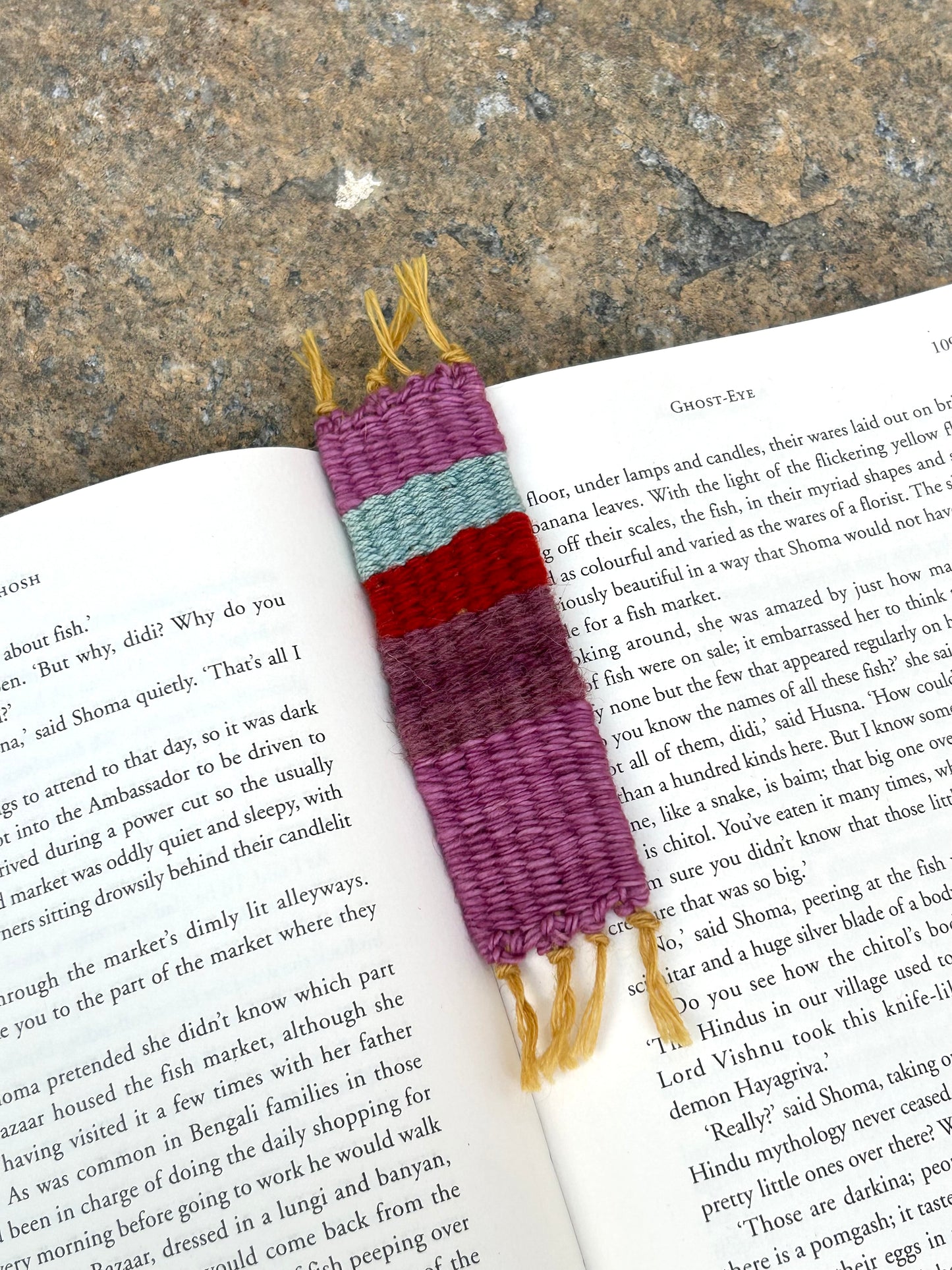 Plum Handwoven Bookmark