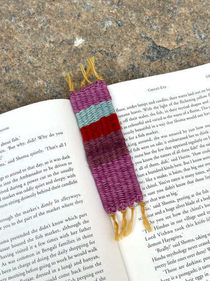 Plum Handwoven Bookmark