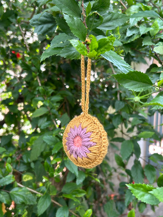 Sunburst Charm & Ornament - Yellow