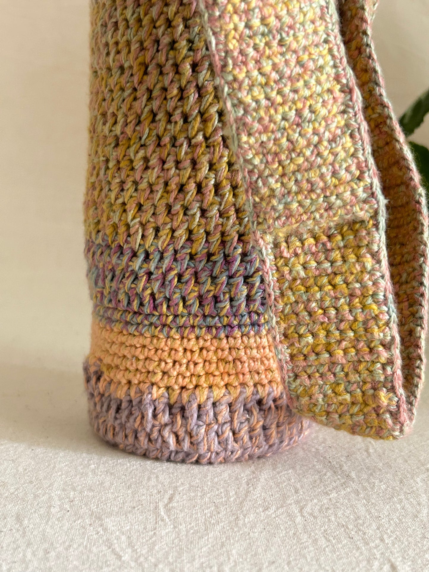 Meadow Plant Dyed Crochet Bottle Holder